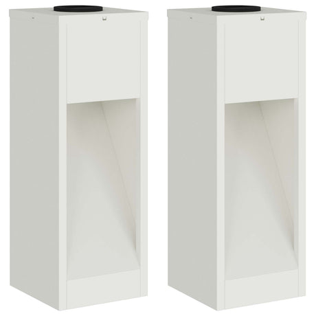 Solar Led Pathway Light 2 pcs White Cold Rolled Steel