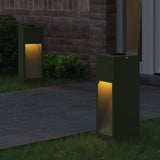 Solar Led Pathway Light 2 pcs Olive Green Cold Rolled Steel