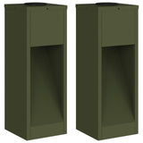 Solar Led Pathway Light 2 pcs Olive Green Cold Rolled Steel