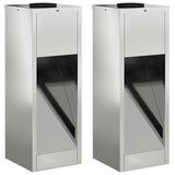 Solar Led Pathway Light 2 pcs Galvanized Galvanized