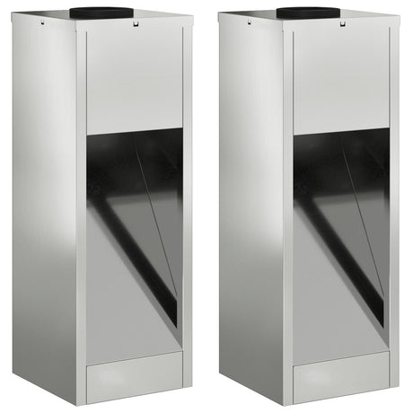 Solar Led Pathway Light 2 pcs Galvanized Galvanized