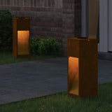 Solar Led Pathway Light 2 pcs Corten Steel Corten Steel