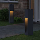 Solar Led Pathway Light 2 pcs Anthracite Cold Rolled Steel