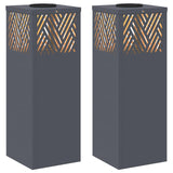 Solar LED Pathway Light 2 pcs Anthracite Cold Rolled Steel