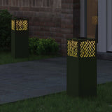 Solar LED Pathway Light 2 pcs Olive Green Cold Rolled Steel