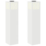 Solar LED Pathway Light 2 pcs White Cold Rolled Steel