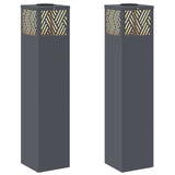 Solar LED Pathway Light 2 pcs Anthracite Cold Rolled Steel