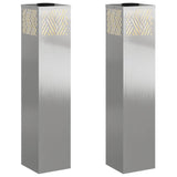 Solar LED Pathway Light 2 pcs Stainless Steel Stainless Steel