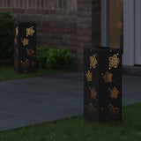 Solar LED Pathway Light 2 pcs Black Cold Rolled Steel