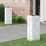 Solar LED Pathway Light 2 pcs White Cold Rolled Steel