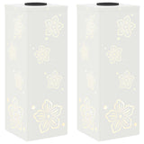 Solar LED Pathway Light 2 pcs White Cold Rolled Steel