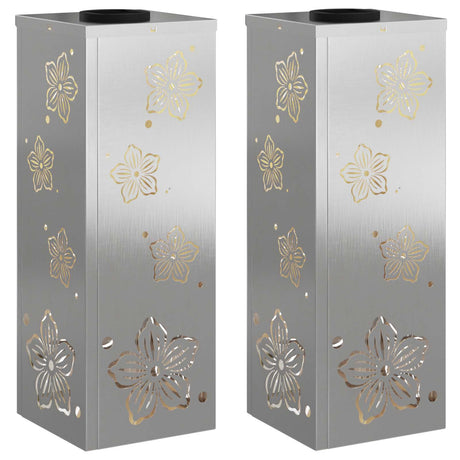 Solar LED Pathway Light 2 pcs Stainless Steel Stainless Steel