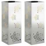 Solar LED Pathway Light 2 pcs Galvanized Galvanized