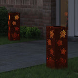 Solar LED Pathway Light 2 pcs Corten Steel Corten Steel