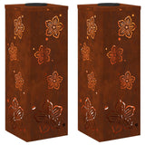 Solar LED Pathway Light 2 pcs Corten Steel Corten Steel