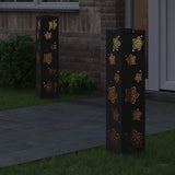 Solar LED Pathway Light 2 pcs Black Cold Rolled Steel