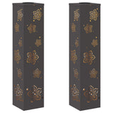 Solar LED Pathway Light 2 pcs Black Cold Rolled Steel