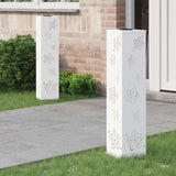 Solar LED Pathway Light 2 pcs White Cold Rolled Steel