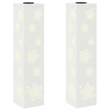 Solar LED Pathway Light 2 pcs White Cold Rolled Steel