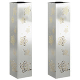 Solar LED Pathway Light 2 pcs Galvanized Galvanized