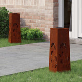 Solar LED Pathway Light 2 pcs Rusty Weathering Steel