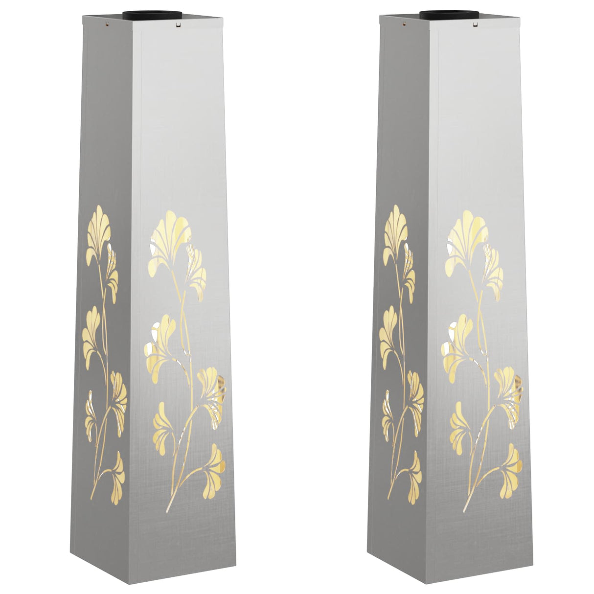 Solar LED Pathway Light 2 pcs Stainless Steel Stainless Steel