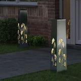 Solar LED Pathway Light 2 pcs Galvanized Galvanized