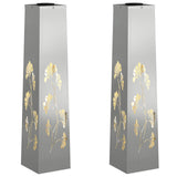 Solar LED Pathway Light 2 pcs Galvanized Galvanized