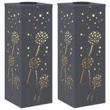 Solar LED Pathway Light 2 pcs Anthracite Cold Rolled Steel