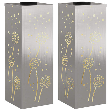 Solar LED Pathway Light 2 pcs Stainless Steel Stainless Steel