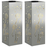 Solar LED Pathway Light 2 pcs Galvanized Galvanized