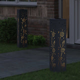 Solar LED Pathway Light 2 pcs Anthracite Cold Rolled Steel