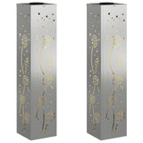 Solar LED Pathway Light 2 pcs Galvanized Galvanized