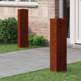 Solar LED Pathway Light 2 pcs Corten Steel Corten Steel