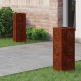 Solar LED Pathway Light 2 pcs Rusty Weathering Steel