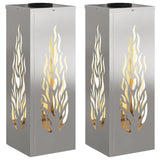 Solar LED Pathway Light 2 pcs Silver Stainless Steel