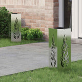 Solar LED Pathway Light 2 pcs Silver Galvanized Steel