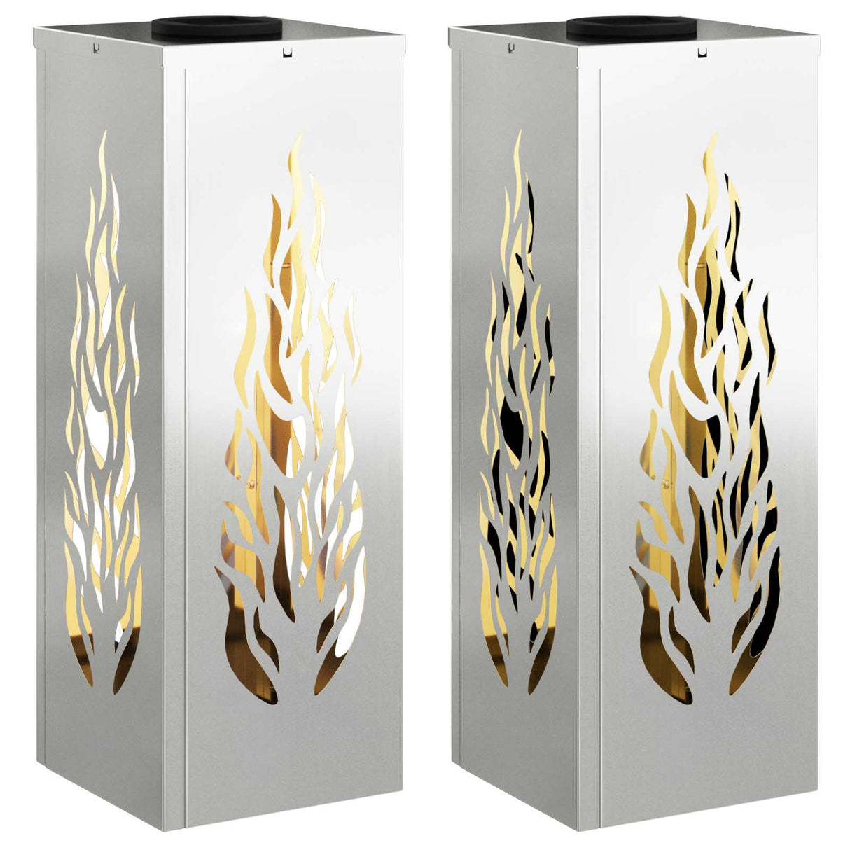 Solar LED Pathway Light 2 pcs Silver Galvanized Steel