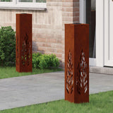 Solar LED Pathway Light 2 pcs Rusty Weathering Steel
