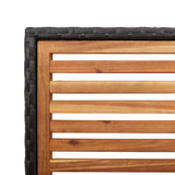 Garden Stacking Chairs 4 pcs Brown and Black