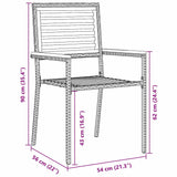 Garden Stacking Chairs 4 pcs Brown and Black