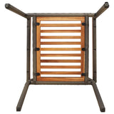 Garden Stacking Chairs 4 pcs Brown and Grey