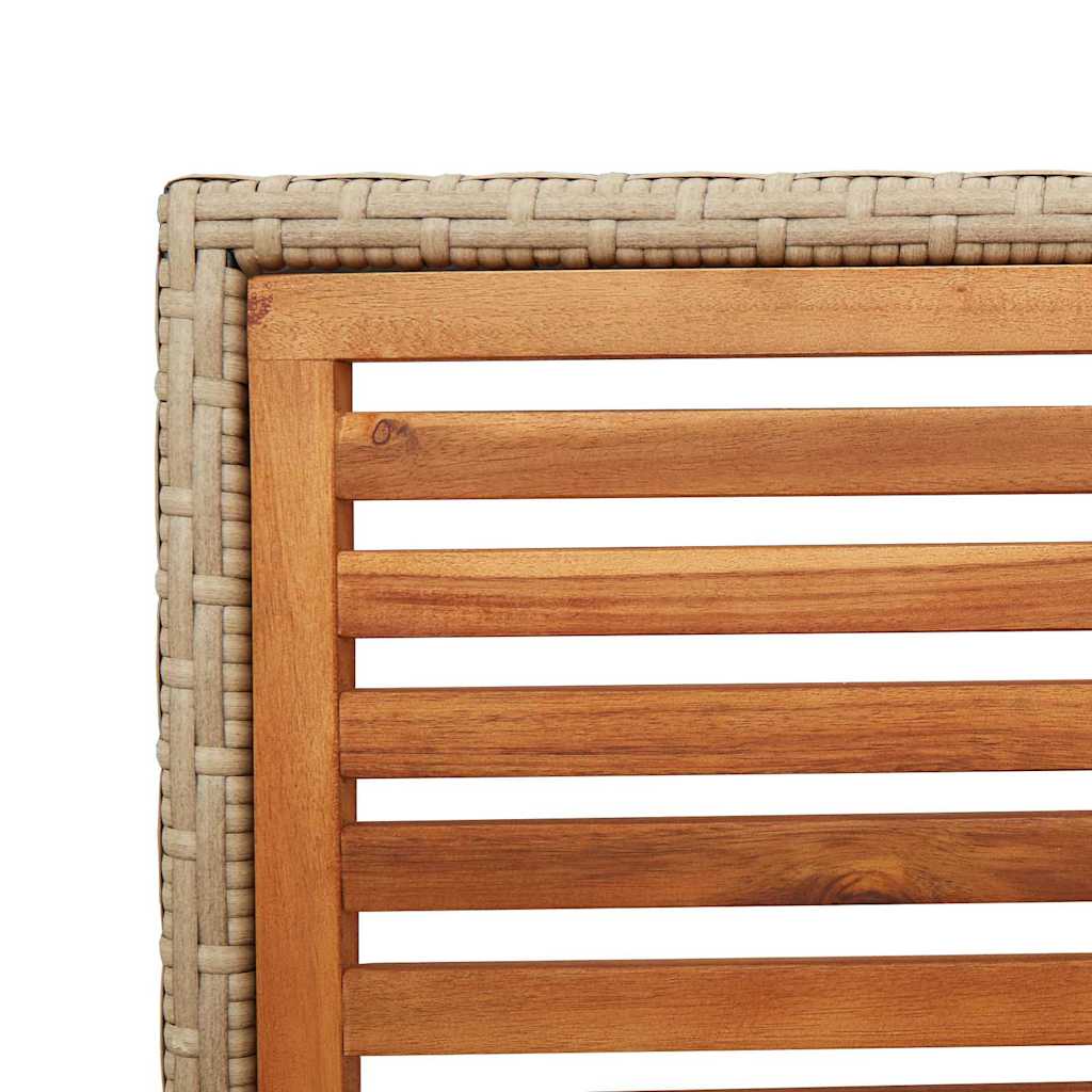 Garden Stacking Chairs 4 pcs Brown and Beige