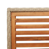 Garden Stacking Chairs 4 pcs Brown and Beige