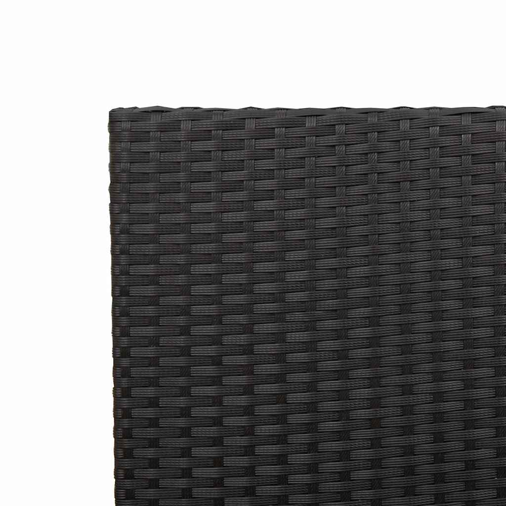 Garden Stacking Chairs 4 pcs Black and Brown