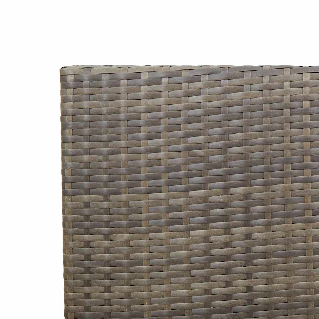 Garden Stacking Chairs 4 pcs Grey, Brown