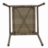 Garden Stacking Chairs 4 pcs Grey, Brown