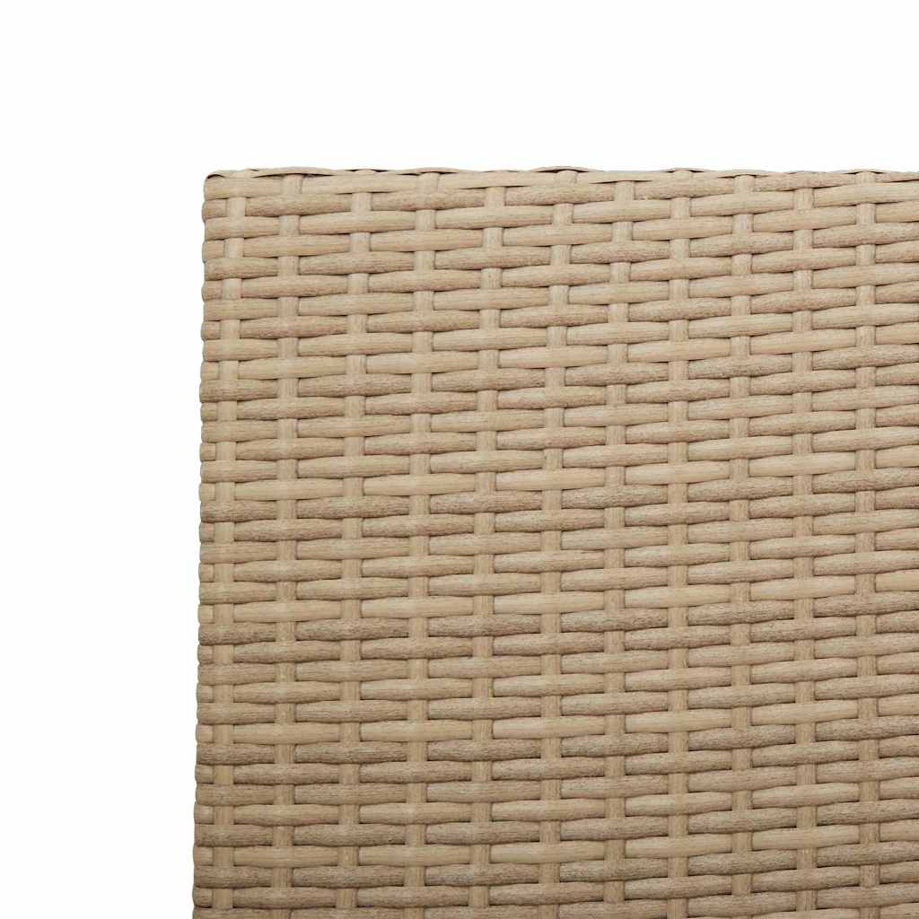 Garden Stacking Chairs 4 pcs Cream and Brown