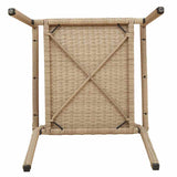 Garden Stacking Chairs 4 pcs Cream and Brown