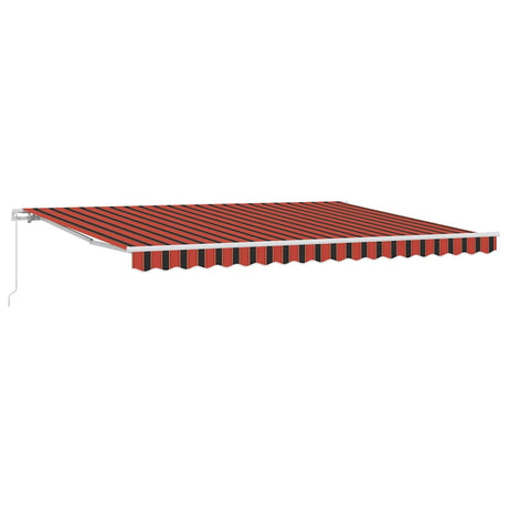 Retractable Awning Orange and Brown 450 x 300 cm Fabric